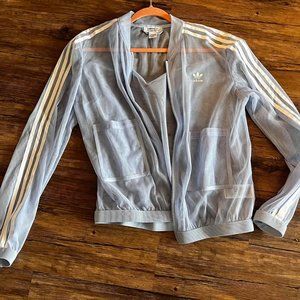 Adidas Original Mesh Sleek Tulle Track Jacket